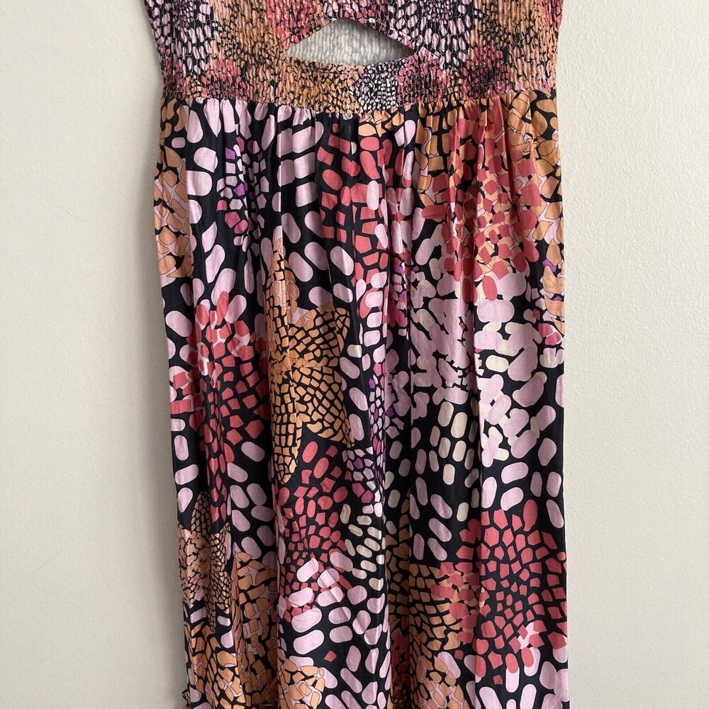 Anthropologie Geisha Designs Smocked Maxi Dress Size XS Cut Out Front - Picture 6 of 13